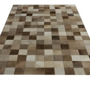 Koeienhuid patchwork tapijt 180x120 centimer. - Afbeelding 2