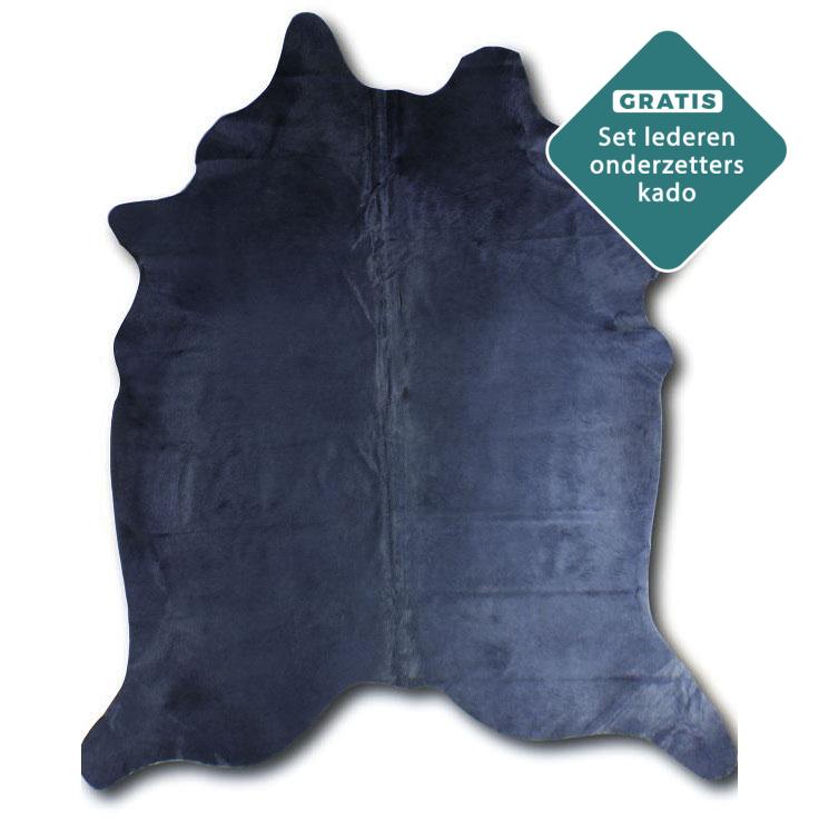 blauw koeienhuid kleed