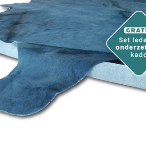 dierenhuid tapijt vloerkleed blauw