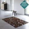 donkerbruin patchwork vloerkleed