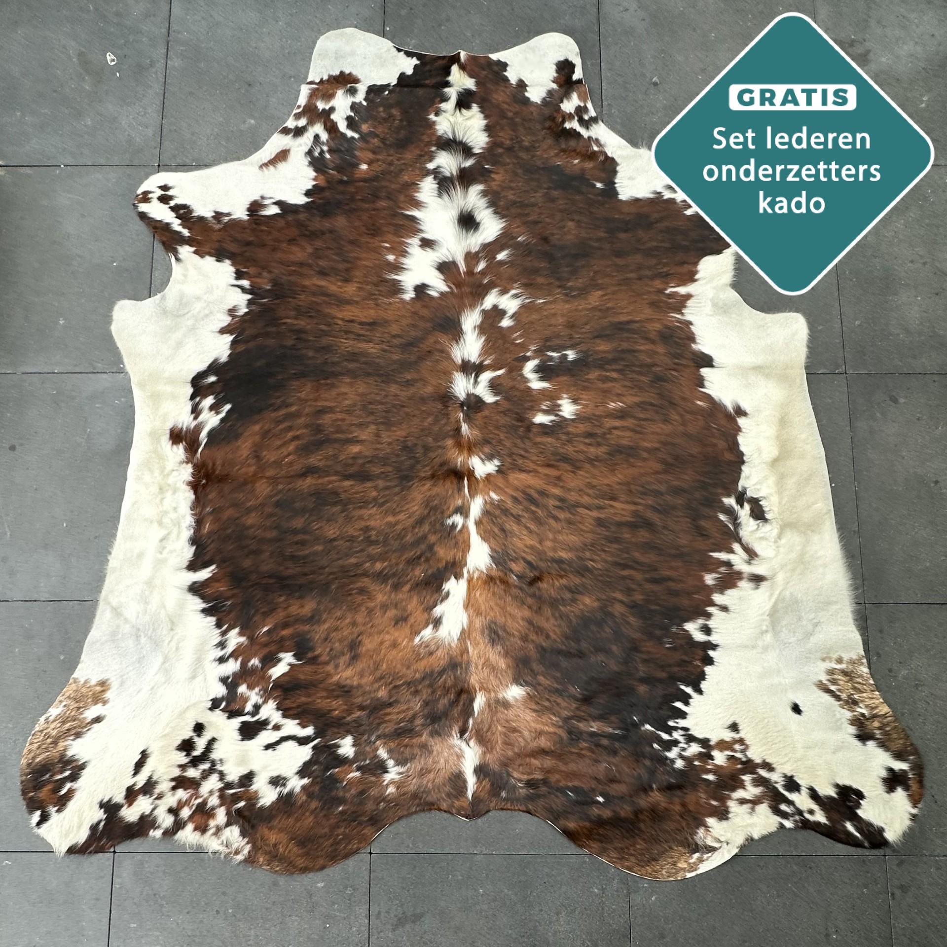 Koeienhuid tricolore 240x220 cm. XL-EXTRA / RANDOM - Afbeelding 2