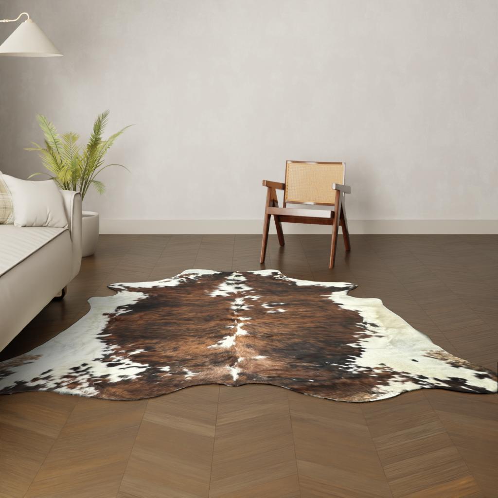 Koeienhuid tricolore 240x220 cm. XL-EXTRA / RANDOM - Afbeelding 3