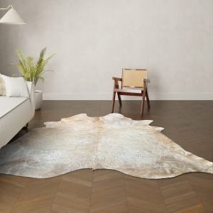 Koeienhuid kleed langharig cognac 250x210 cm. LANGHARIG/MEGA