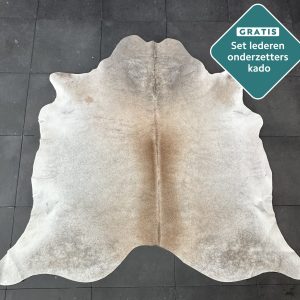 Koeienhuid kleed grijs beige