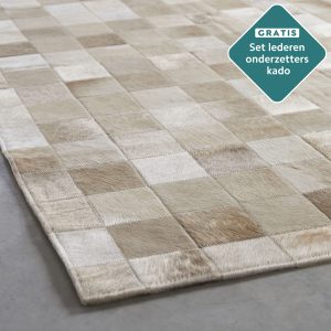 koeienkleed vloerkleed lichtbruin