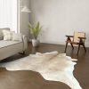 Koeienhuid kleed camel 250x250 cm. GIGANTISCH