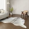 Koeienhuid kleed grijs wit 230x210 cm.
