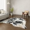 Koeienhuid kleed wit gevlekt 220x190 cm.