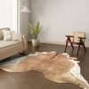 Koeienhuid kleed cognac 260x230 cm. GIGANTISCH