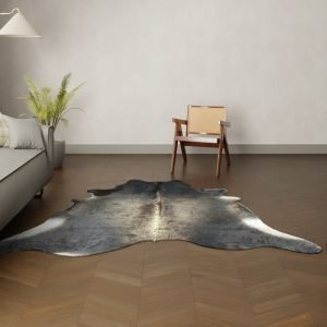 Koeienhuid kleed donkerbruin 220x210 cm.