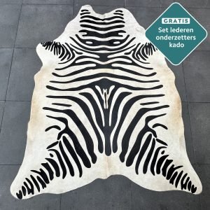 koehuid met zebra dierenprint