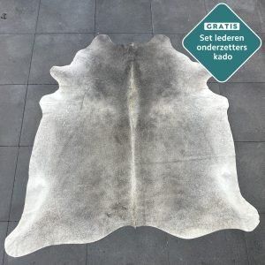 Koeienhuid kleed donkergrijs
