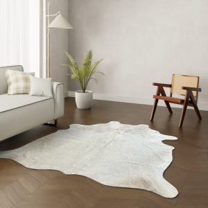 Koeienhuid kleed crème taupe 210x190 cm. RANDOM