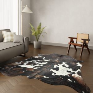 Koeienhuid kleed bruin wit 250x220 cm. XL-EXTRA