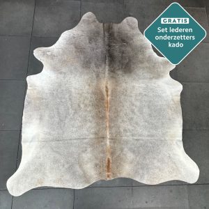taupe grijs koeienvel vloerkleed