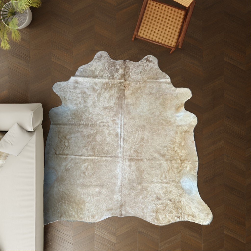 Koeienhuid kleed cognac 240x220 cm. XL-EXTRA / LANGHARIG