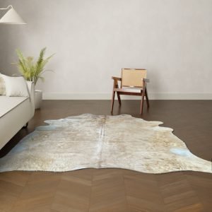 Koeienhuid kleed cognac 240x220 cm. XL-EXTRA / LANGHARIG
